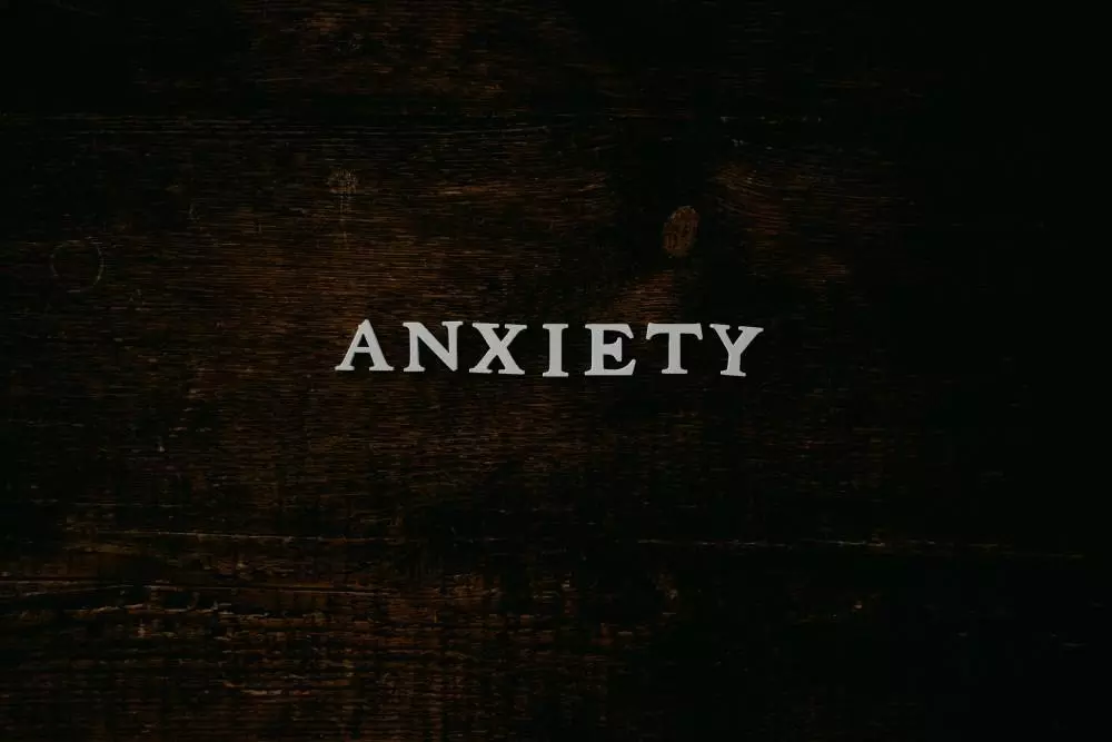 image of anxiety text
