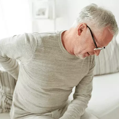 image of older person with back pain