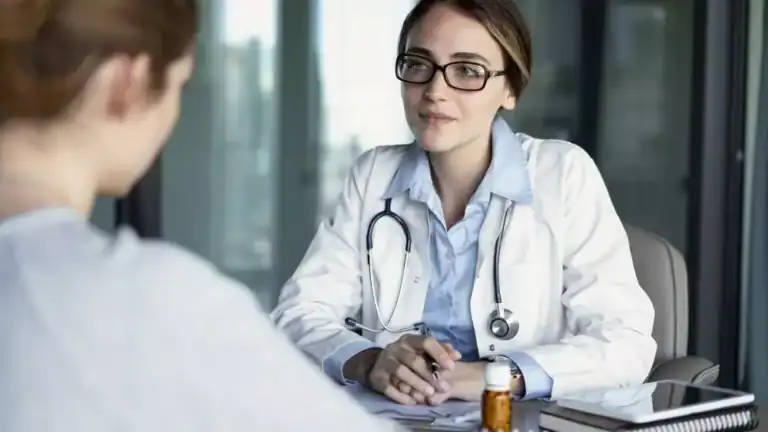 image of a doctor discussing ketamine infusion therapy with a patient