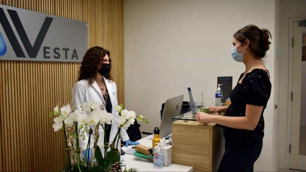 Dr. Ladan Eshkevari Speaking with a Patient
