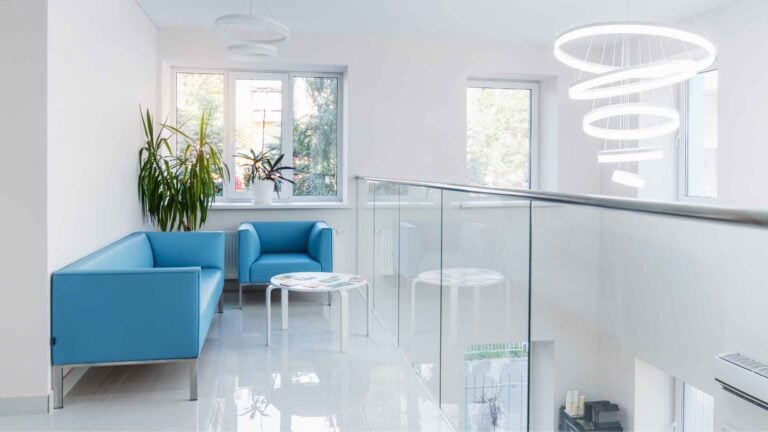 clean medical clinic lobby