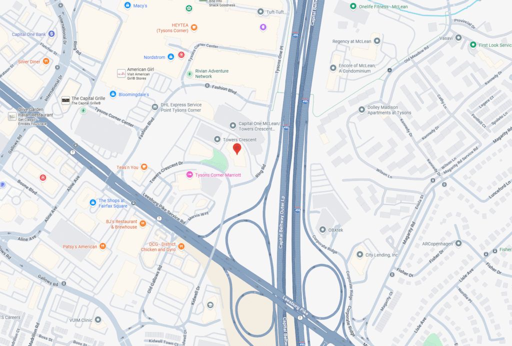 Map of Avesta Ketamine and Wellness at Tysons VA
