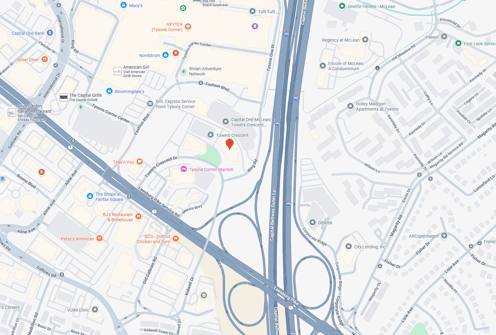Map of Avesta Ketamine and Wellness at Tysons VA