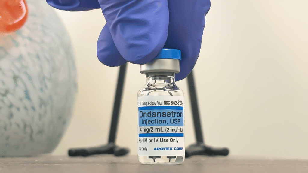 A Vial of Ketamine Being Held by a Trained Professional
