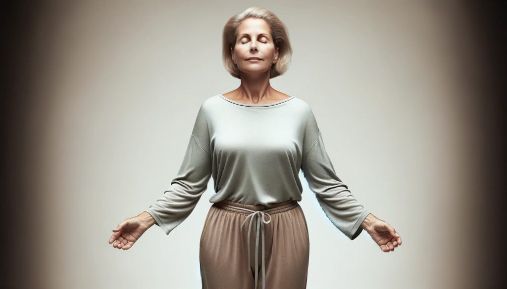 woman floating in air, representing ketamine's dissociative effects